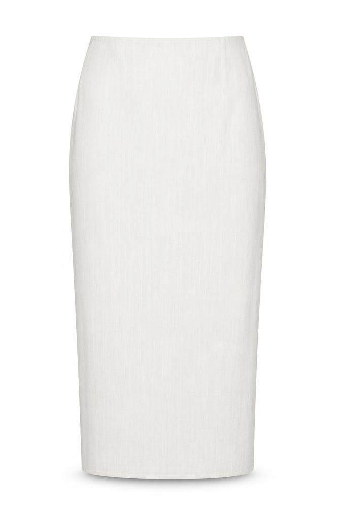 PrettyLittleThing Women's Beige Size 6 Pencil Midi Skirt