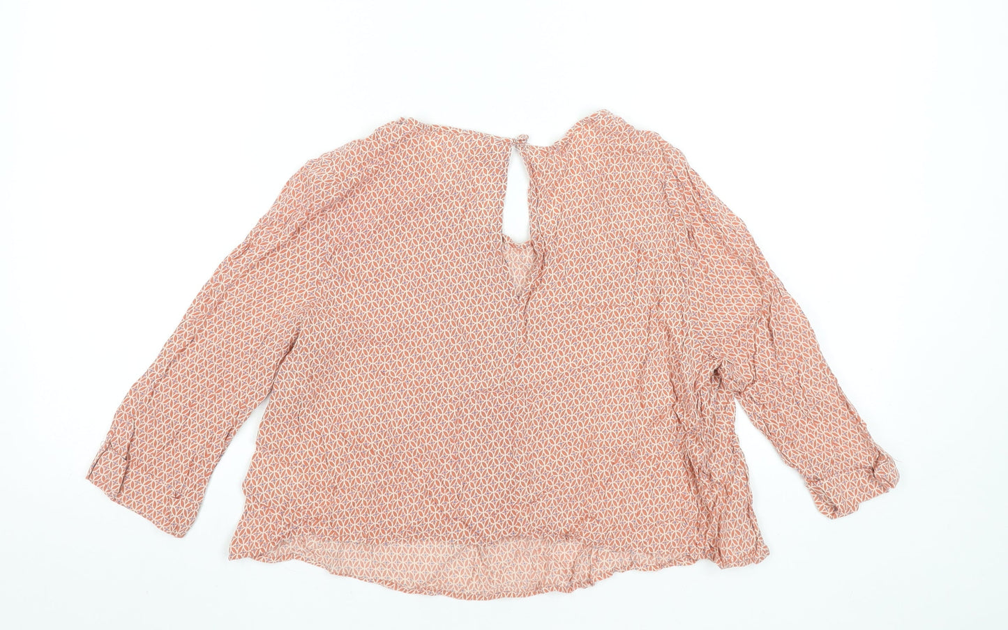 Pins and Needles Women's Orange Bohemian Rayon Blouse Size S