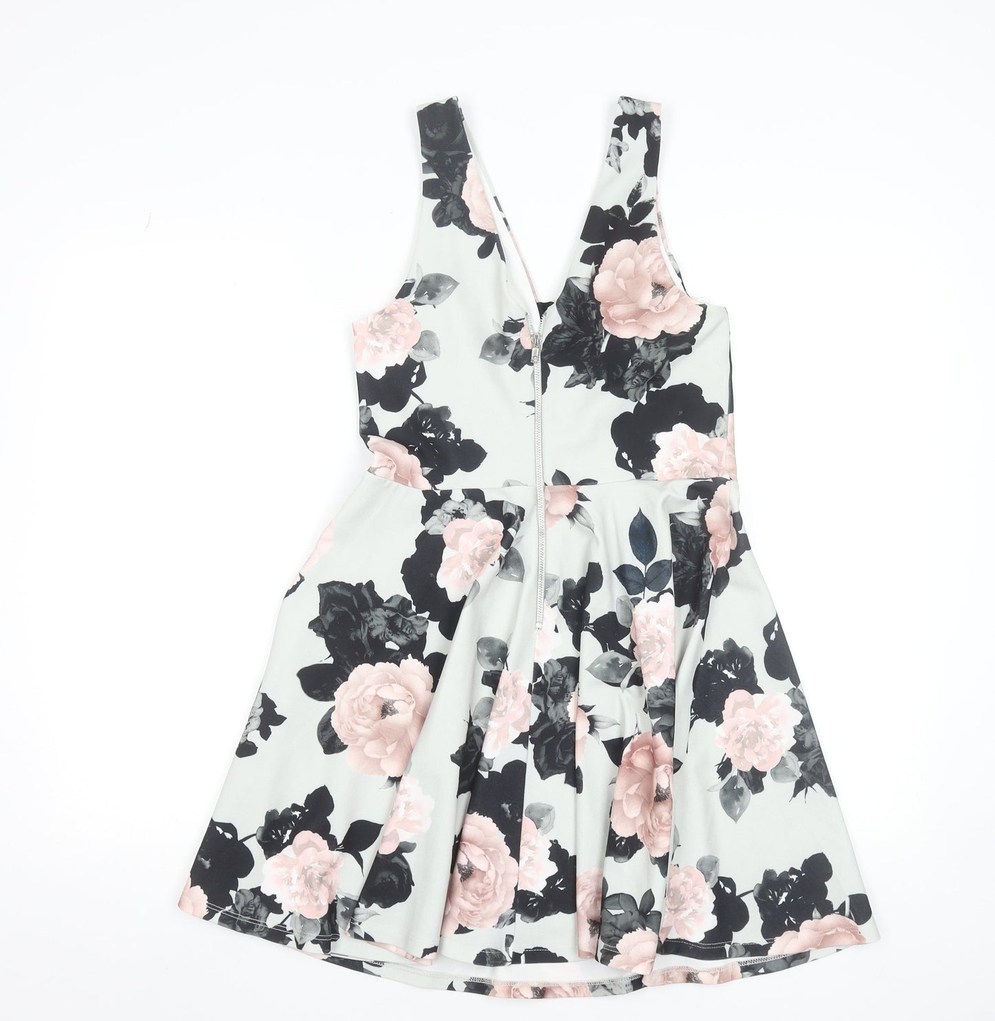 New Look Women’s Multicoloured Floral Fit & Flare Dress Size 12