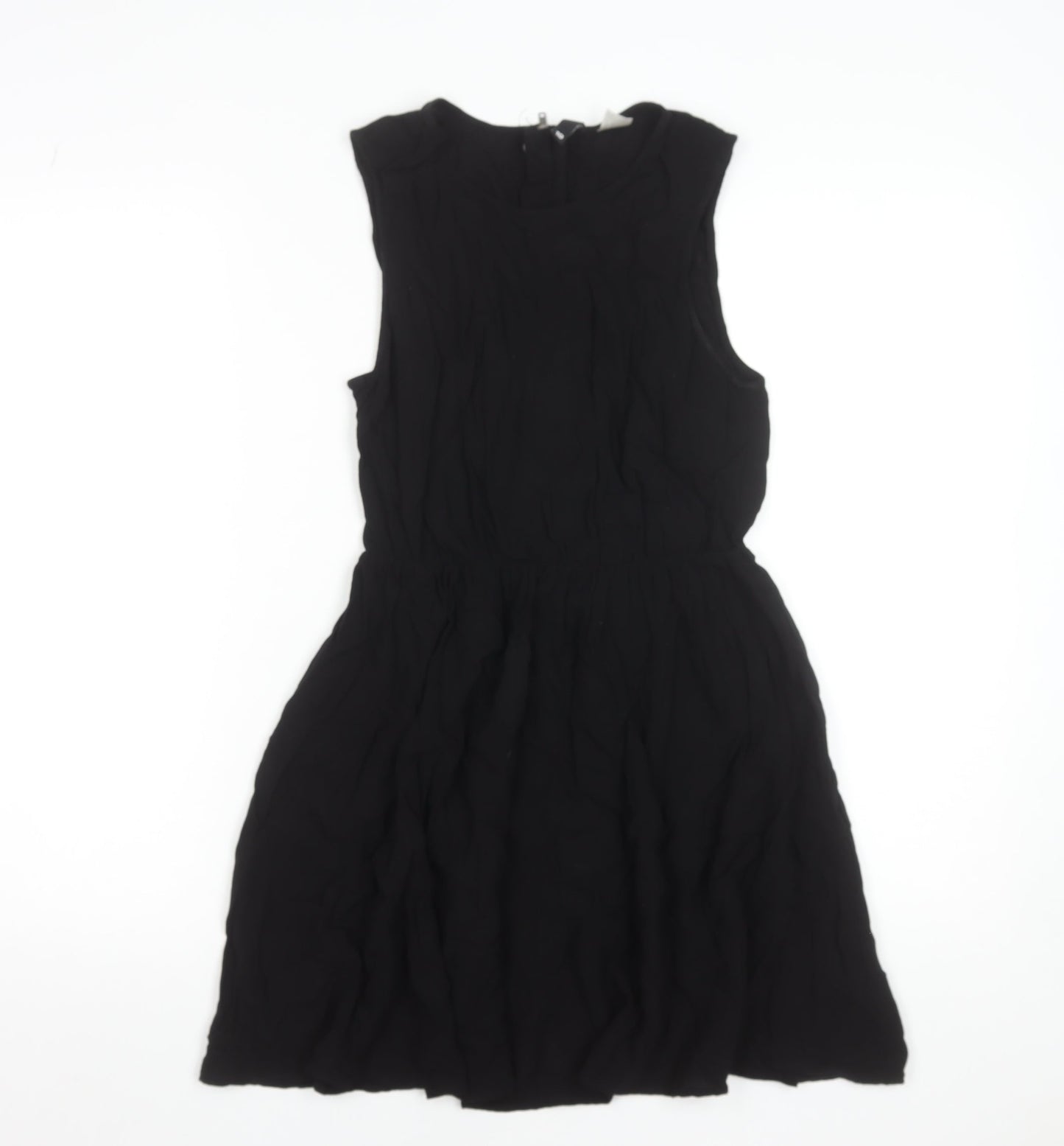 H&M Women’s Black A-Line Sleeveless Knee Length Dress Size 8