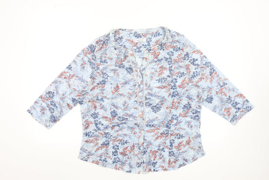 Marks and Spencer Women’s Multicoloured Floral Blouse UK 18 3/4 Sleeve Tunic