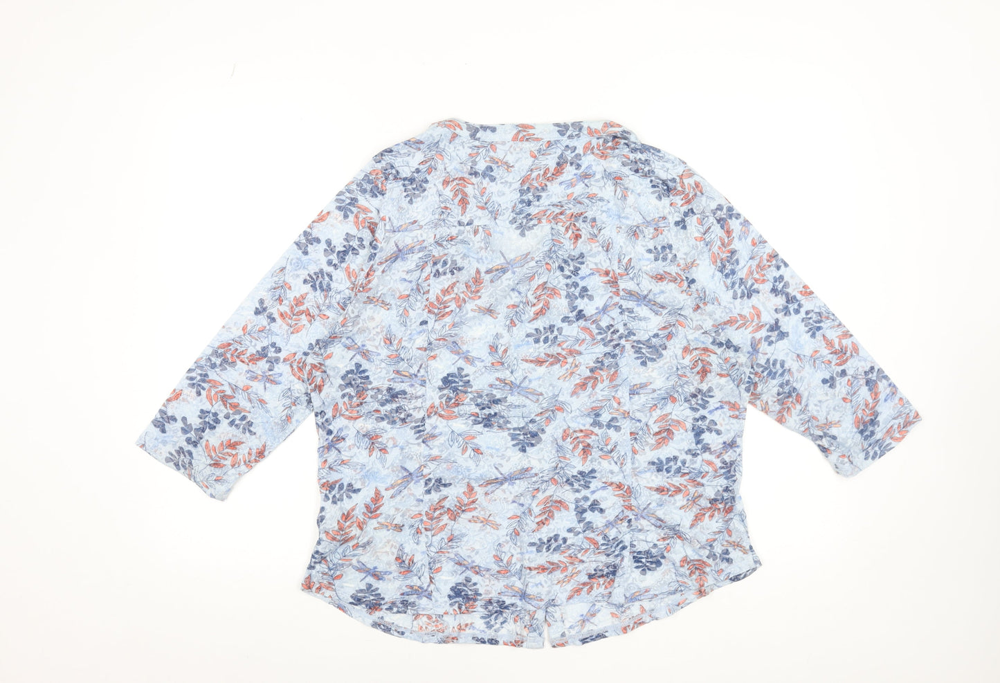 Marks and Spencer Women’s Multicoloured Floral Blouse UK 18 3/4 Sleeve Tunic