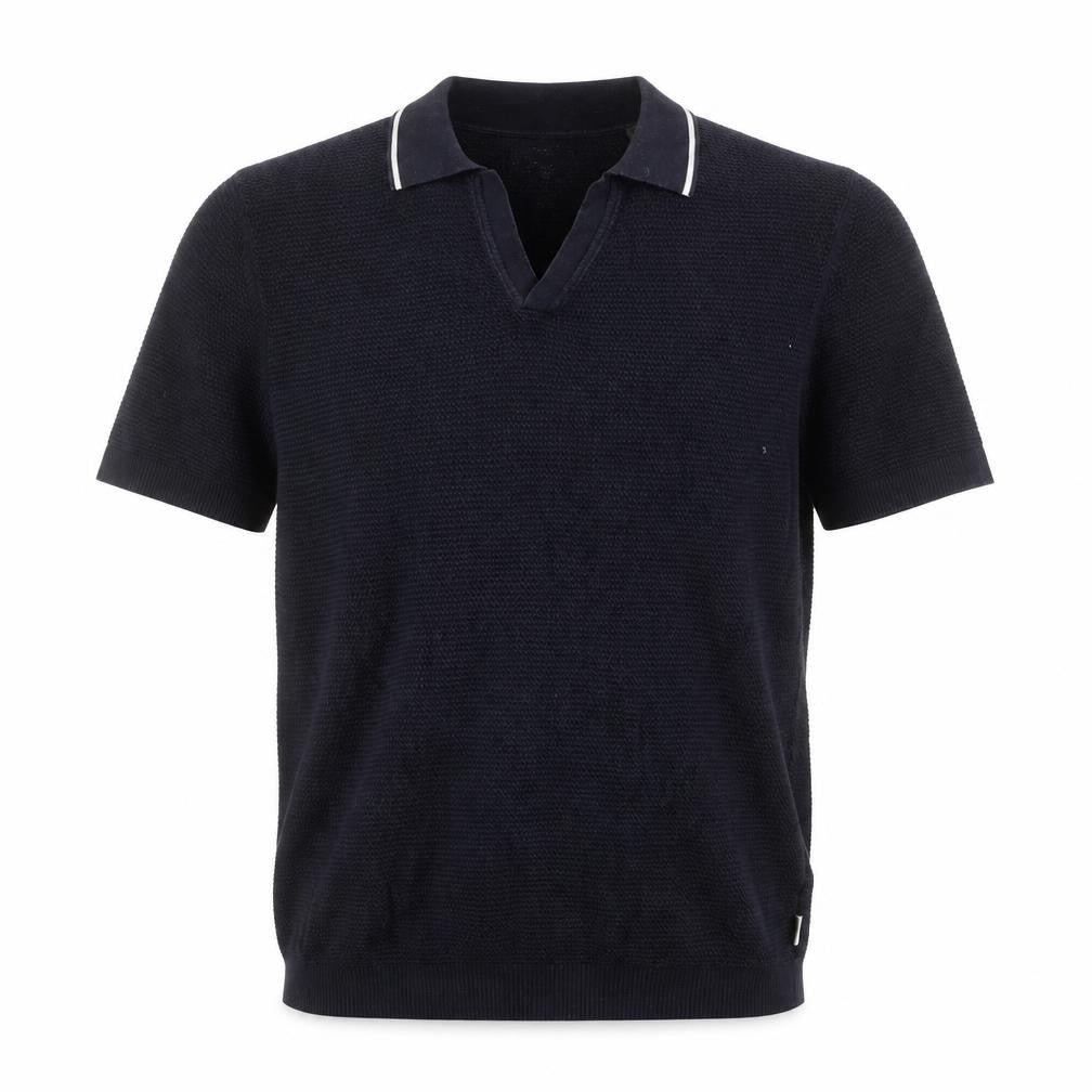 GANT Men's Blue Organic Cotton Short Sleeve Polo Shirt M