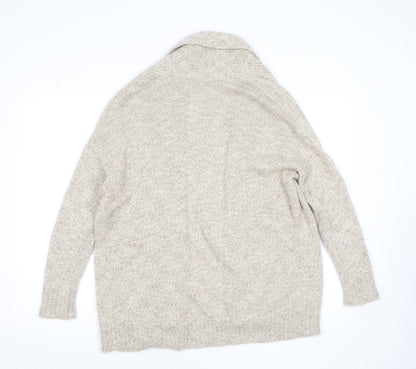 Preloved Peruvian Connection Women's Beige Alpaca Knit Cardigan XS - Detail