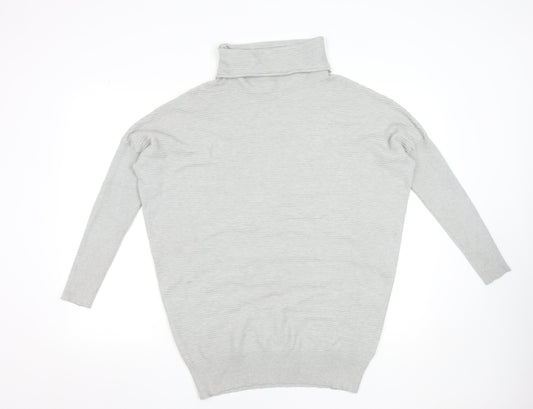 Phase Eight Women's Grey Roll Neck Long Sleeve Pullover Jumper Size S