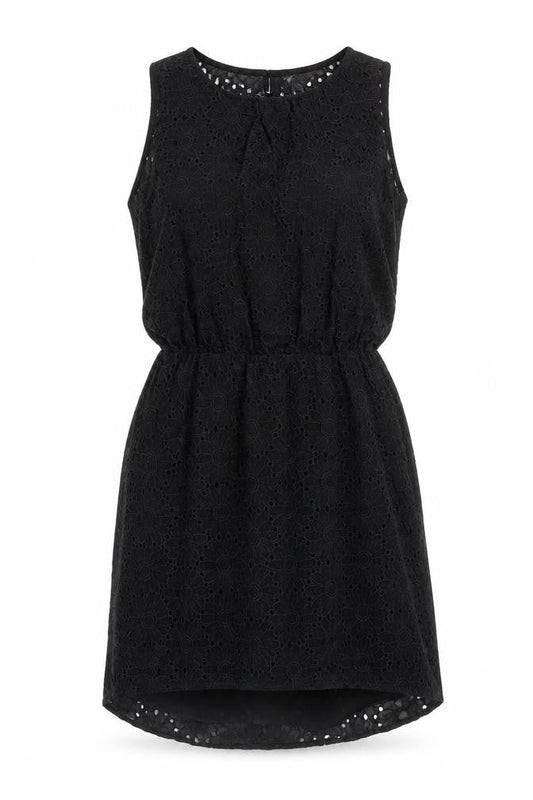 Untold Women’s Black Sleeveless Floral Embroidered Shift Dress Size 14