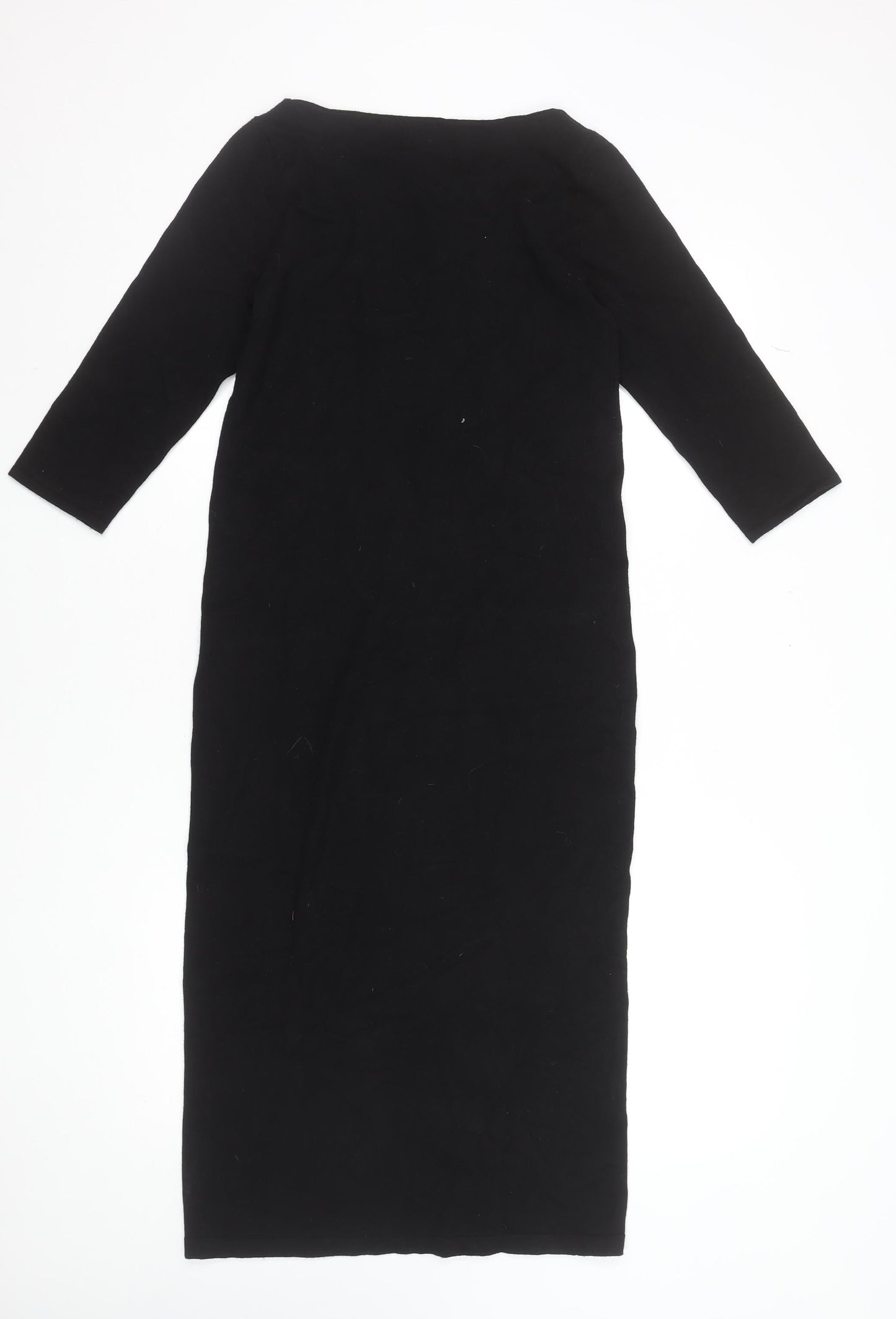 Hush Womens Black Midi Bodycon Knit Dress Size 12
