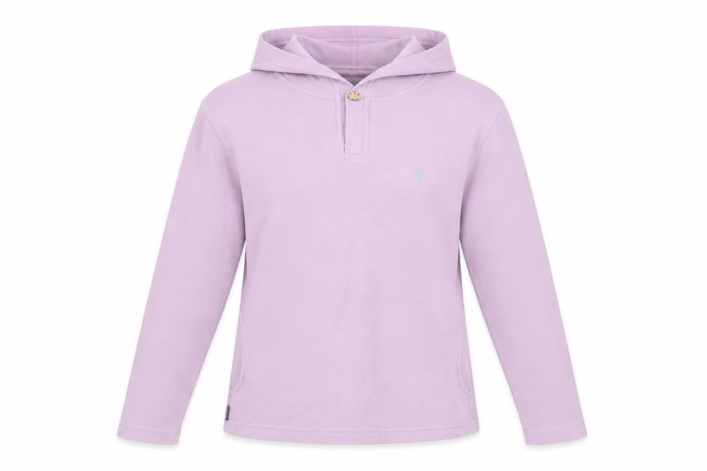 FatFace Women's Purple Size 10 Henley Hoodie Cotton Blend