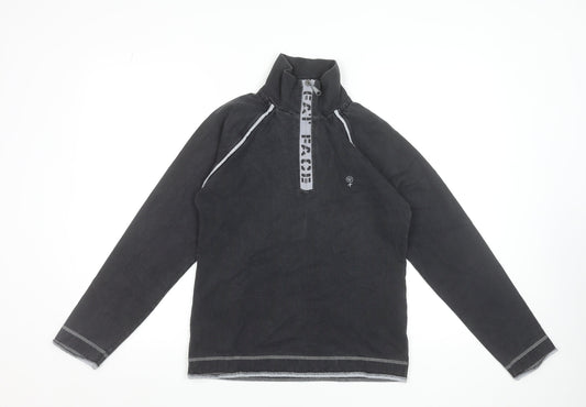 Fat Face Women's Black Size 8 1/4 Zip Pullover Sweatshirt