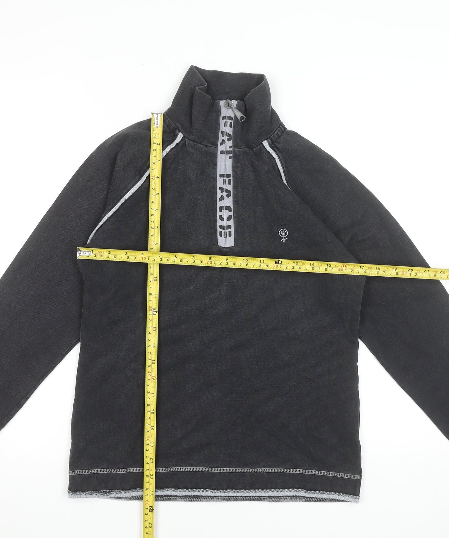 Fat Face Women's Black Size 8 1/4 Zip Pullover Sweatshirt