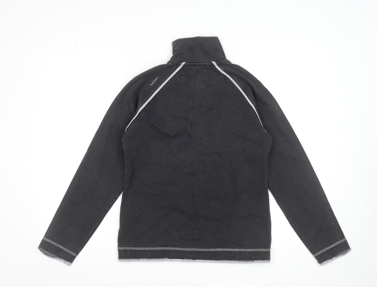 Fat Face Women's Black Size 8 1/4 Zip Pullover Sweatshirt