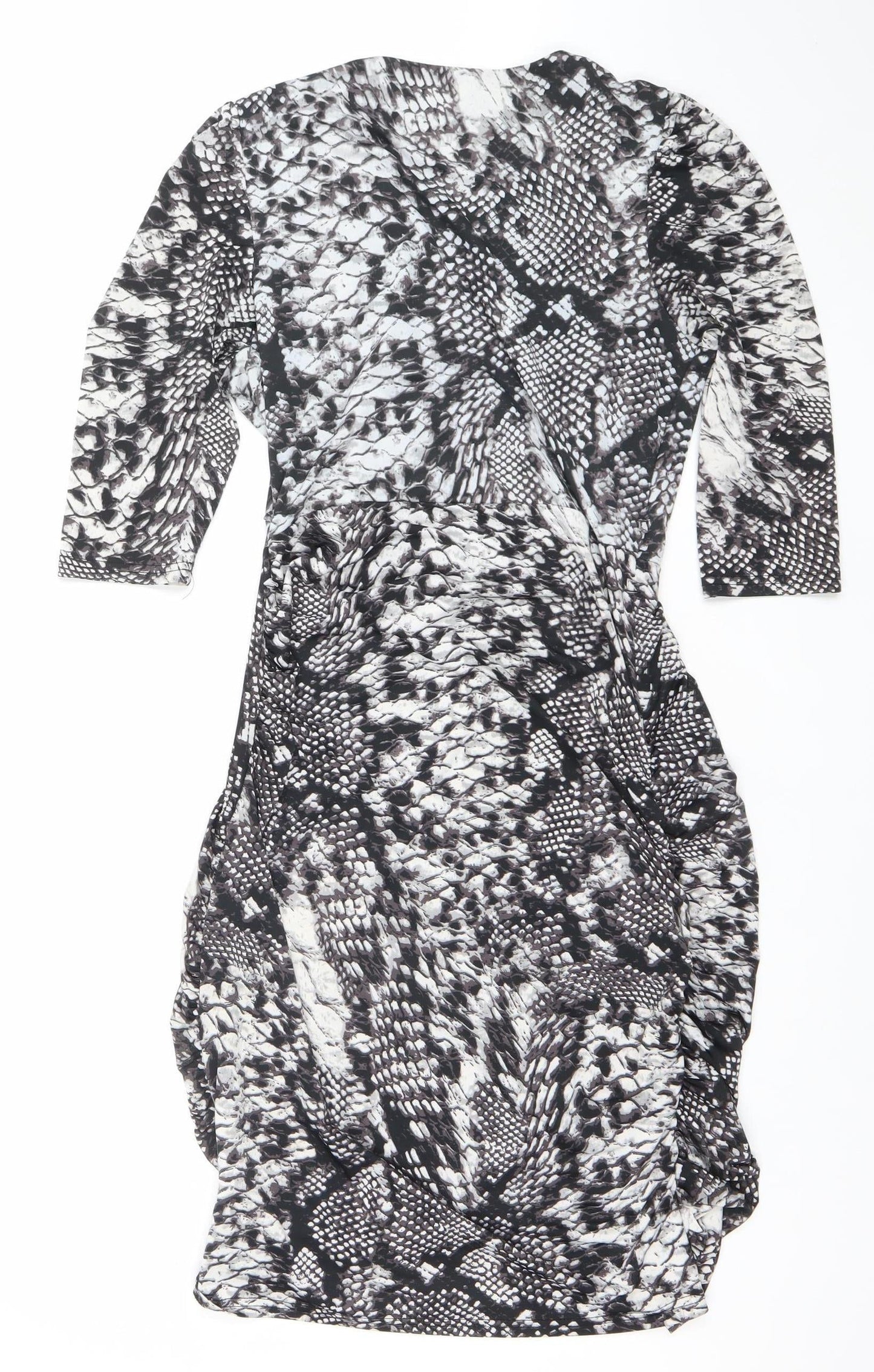 Stella Morgan Womens Black Snake Print Bodycon Dress M