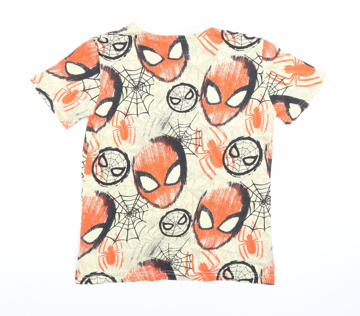 Next Boys Beige Spider-Man Short Sleeve Cotton T-Shirt 3 Years