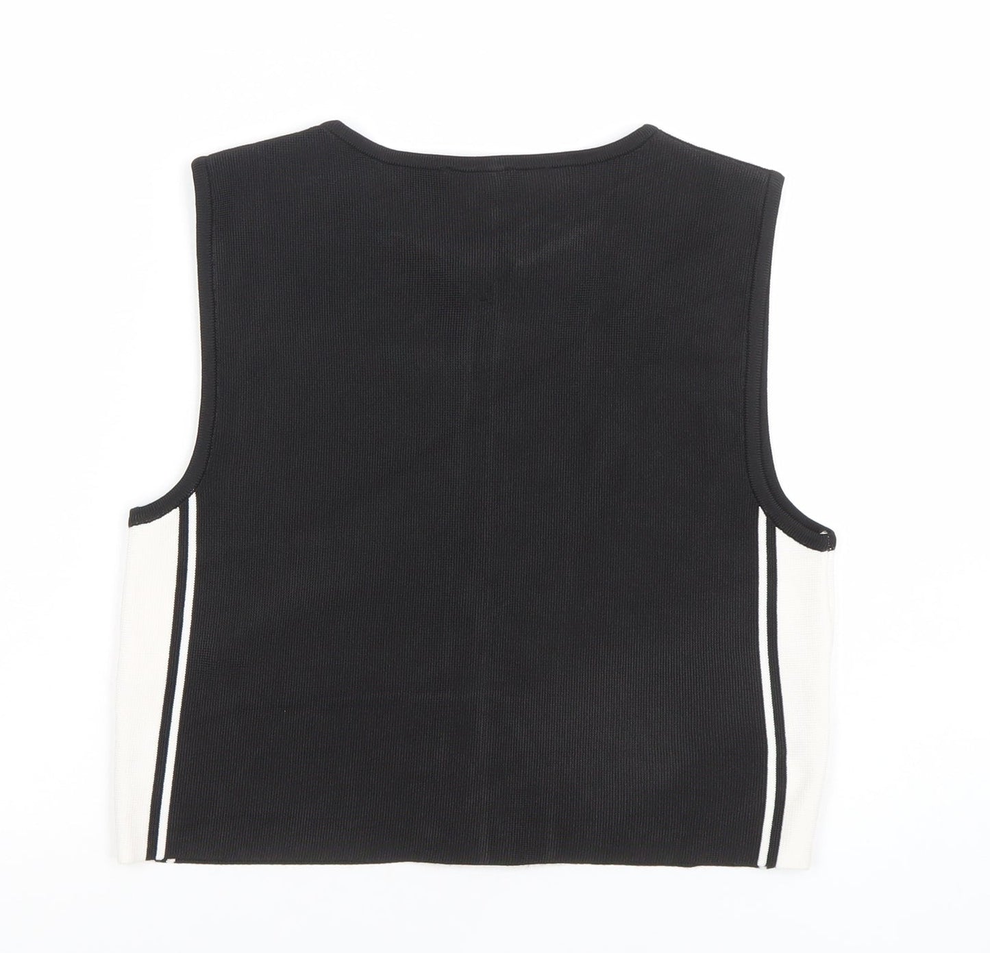 River Island Women's Black Cropped Zip Tank Top Size 12