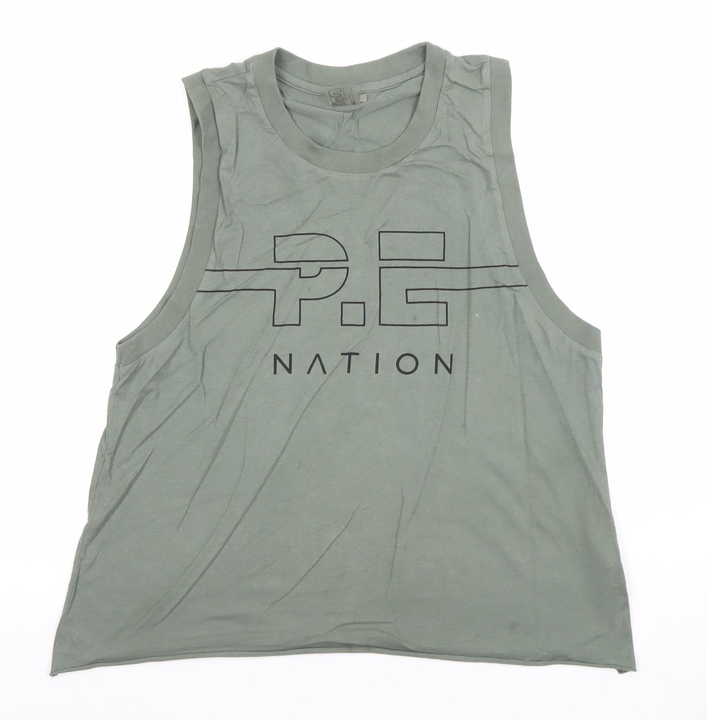 P.E Nation Women's Green Cotton Sleeveless Tank Top Size M