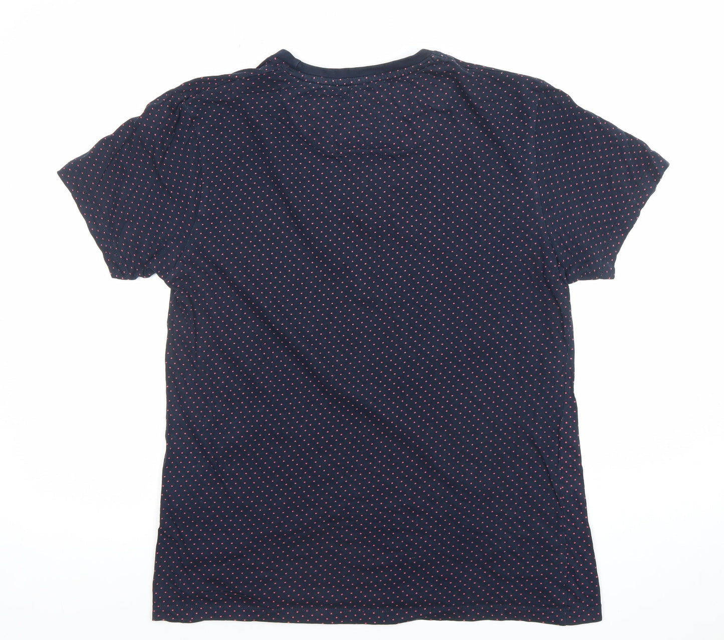 Denim & Flower Blue Polka Dot Cotton T-Shirt Unisex S