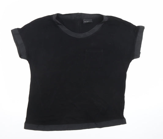 Next Women’s Black Short Sleeve Woven Blouse Size 14
