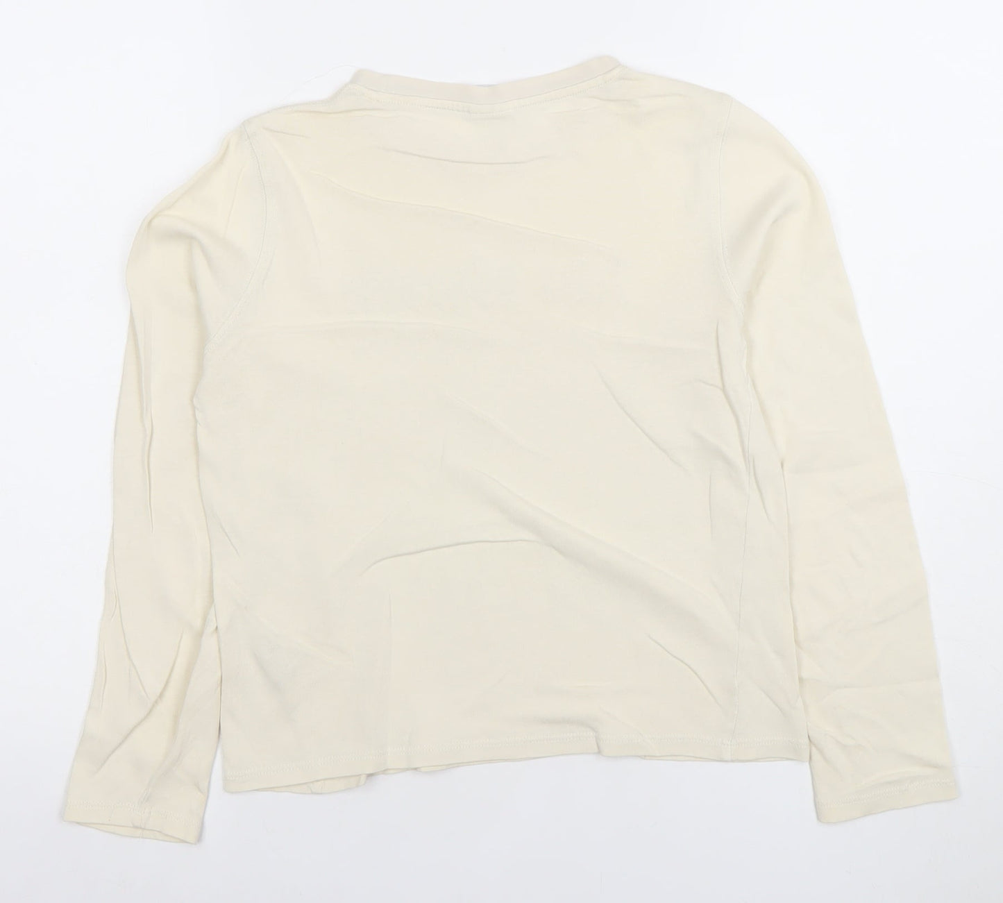 Zara Girls Ivory 'Très Adorable' Long Sleeve Cotton T-Shirt 11-12 Years