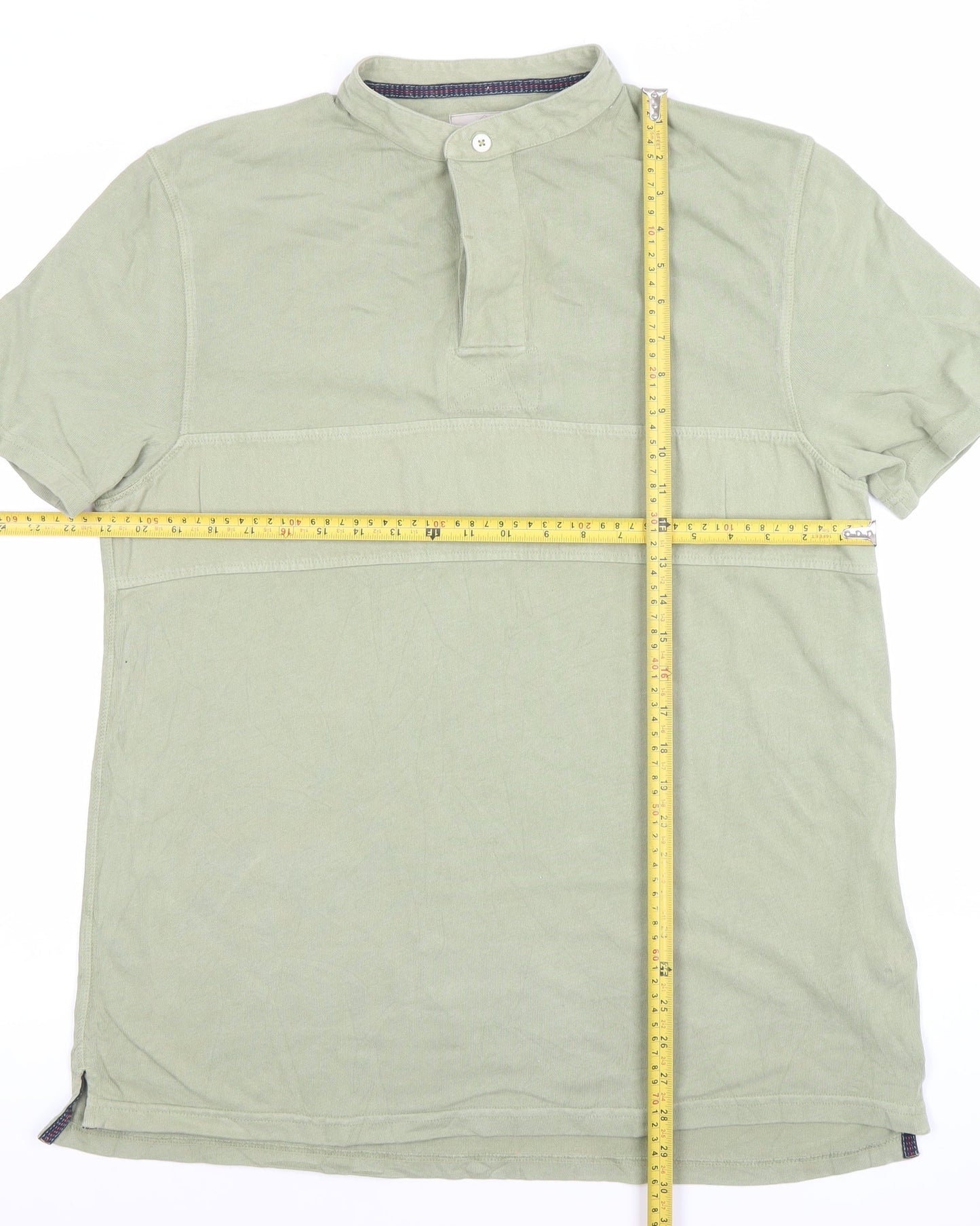 White Stuff Men's Green Cotton Short Sleeve Polo Shirt Size M