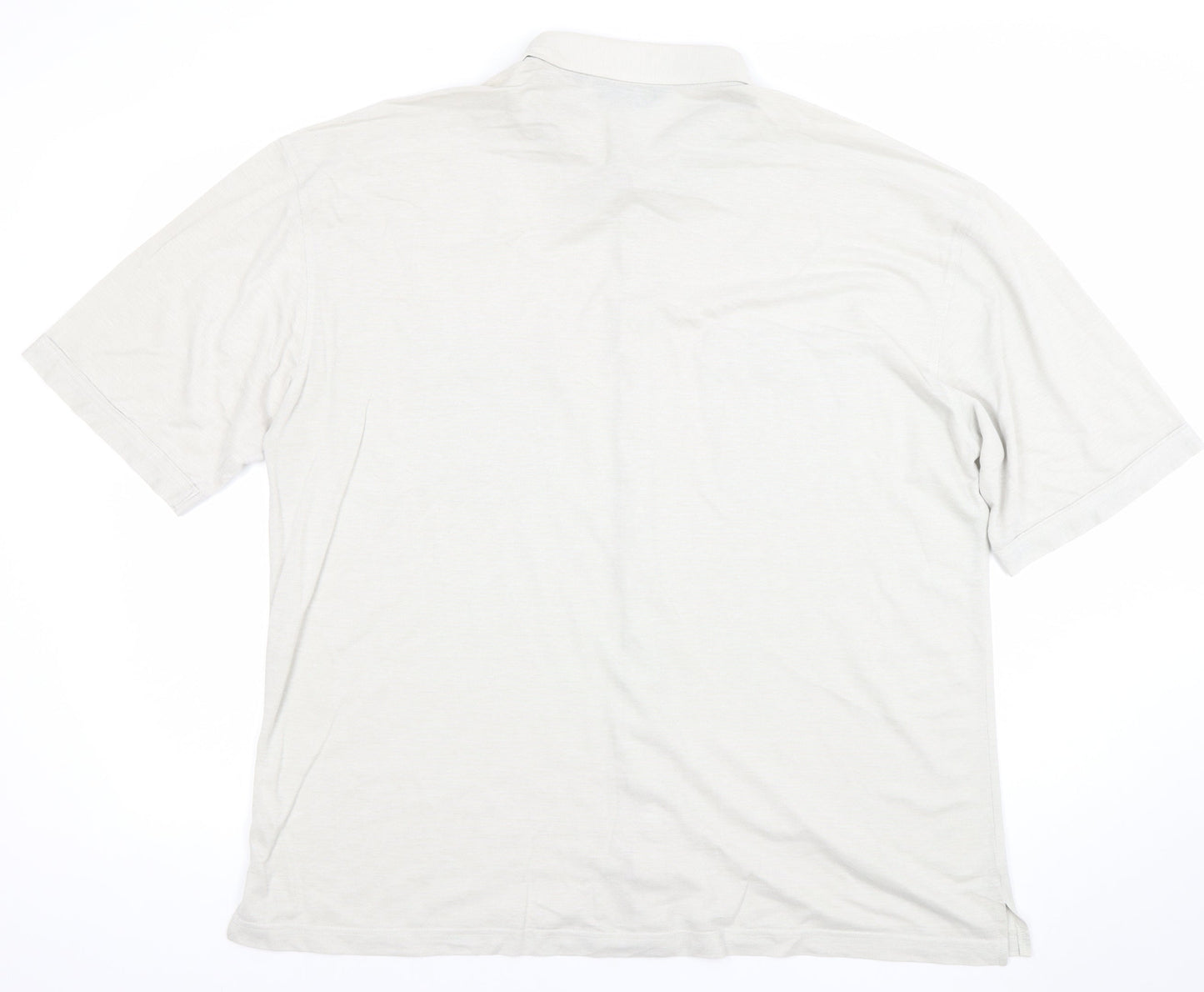 Wolsey Men's White 2XL Short Sleeve Cotton Blend Button-Up Shirt