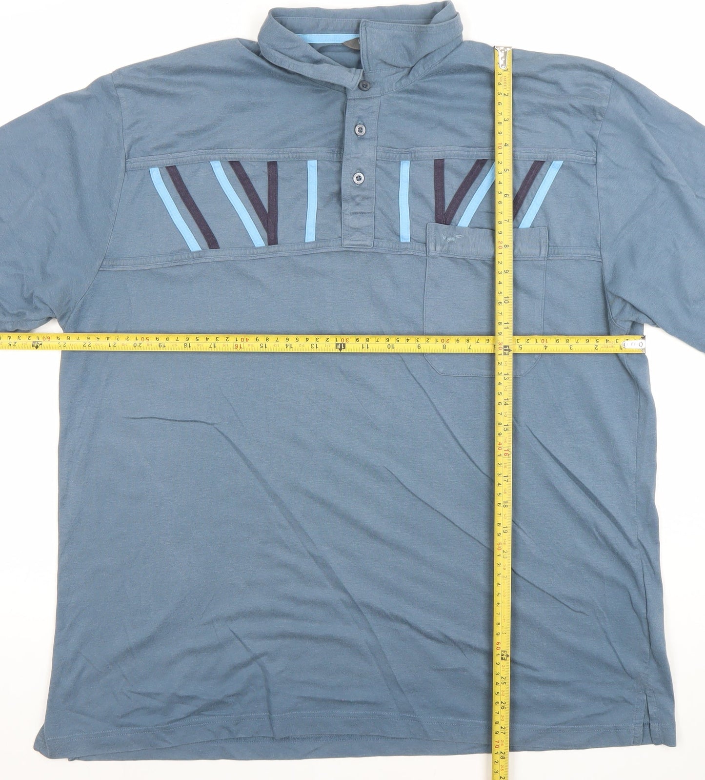 Wolsey Men's Blue 2XL Geometric Cotton Blend Polo Shirt
