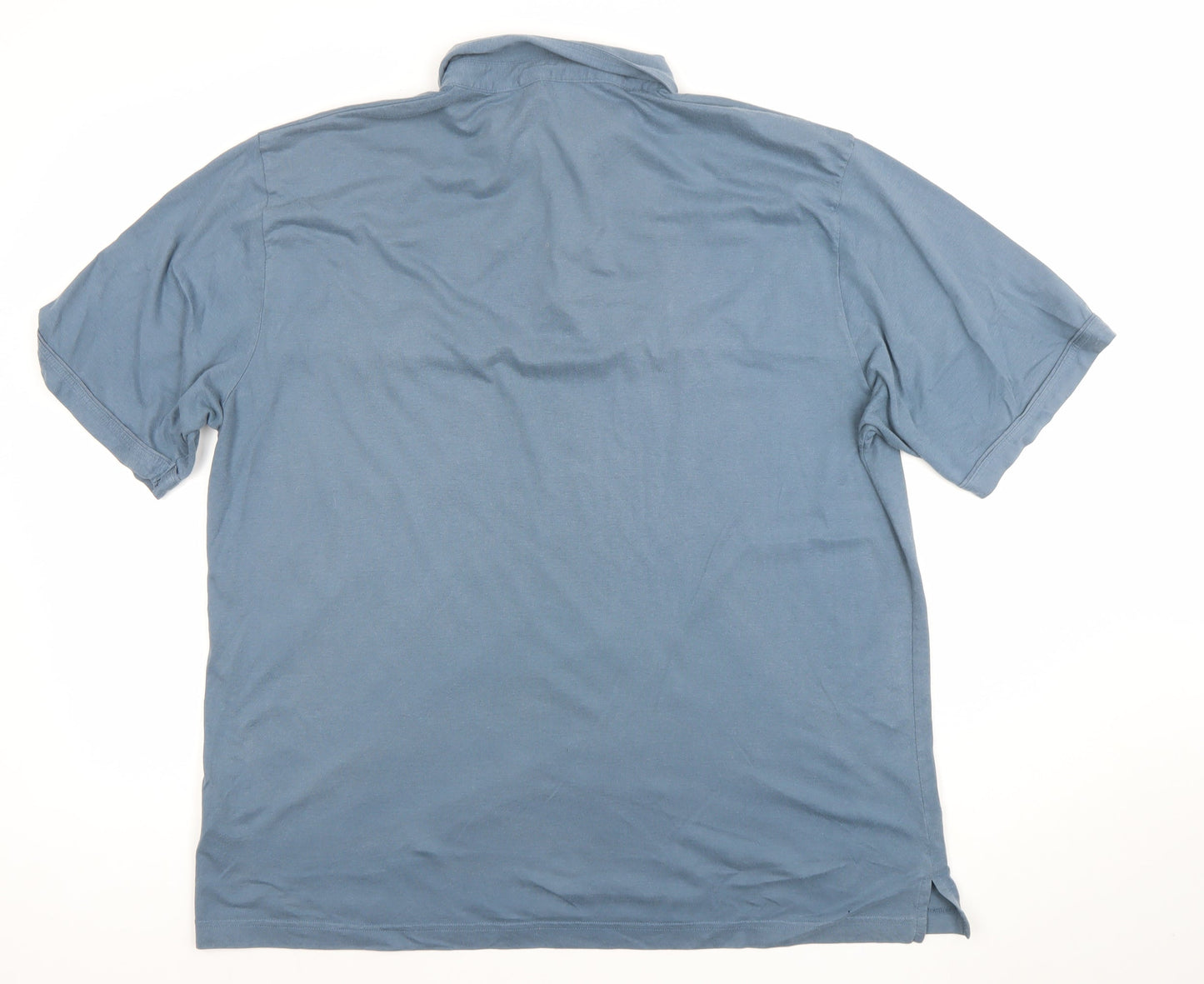 Wolsey Men's Blue 2XL Geometric Cotton Blend Polo Shirt