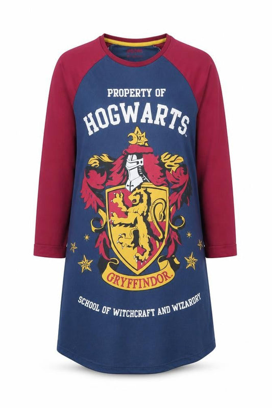 Harry Potter Girls Multicoloured 9-10 Years Long Sleeve Nightshirt Gryffindor