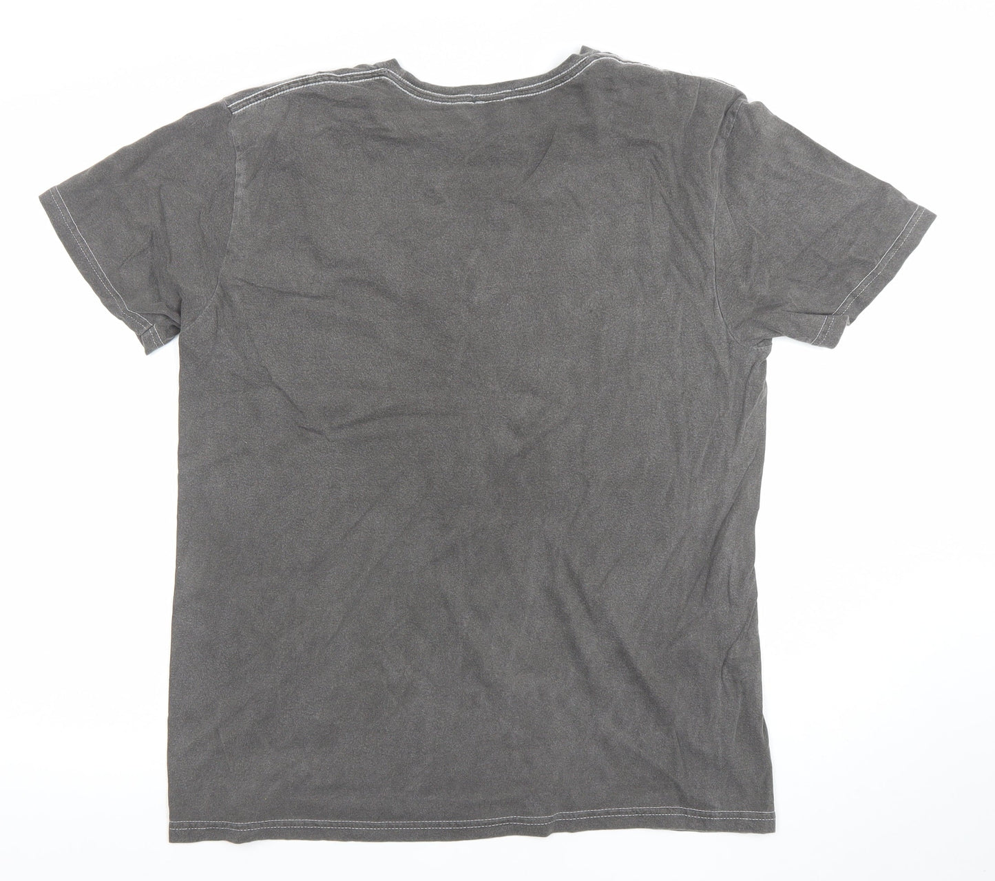 MODE-LL Men's Grey Retro Car Graphic T-Shirt Size S