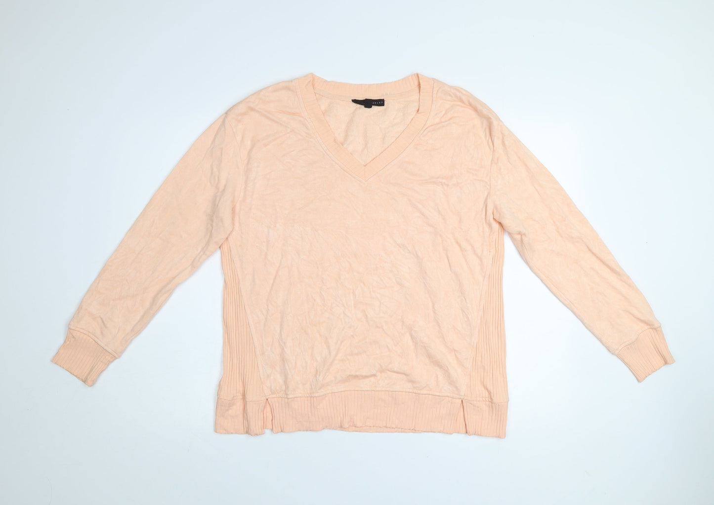 Lane + Delancey Women’s Beige V-Neck Pullover Jumper Size L