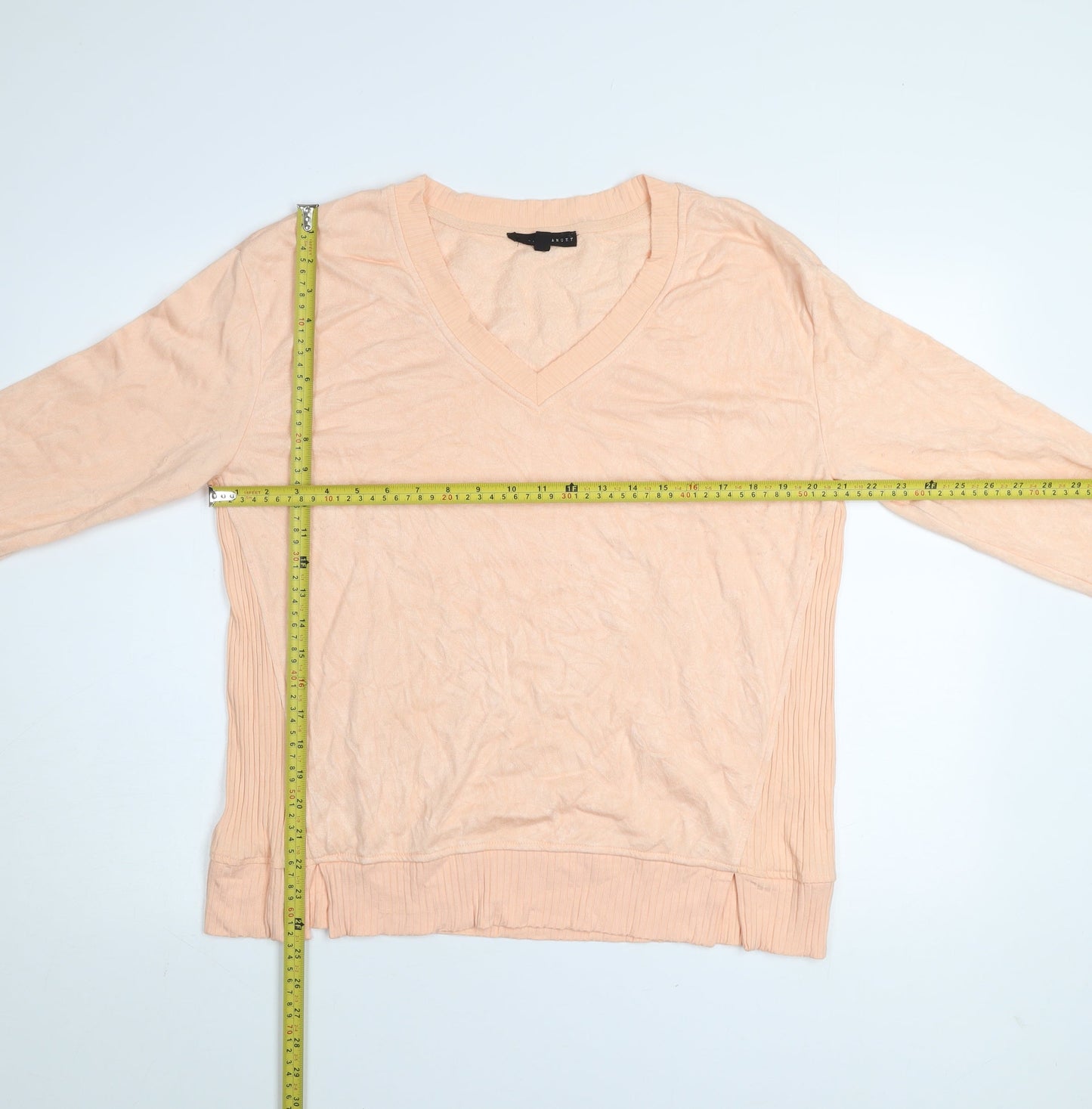 Lane + Delancey Women’s Beige V-Neck Pullover Jumper Size L