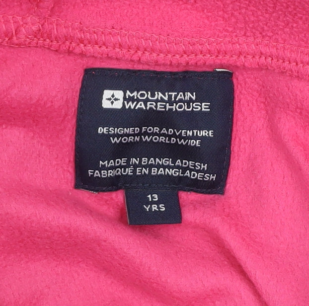 Mountain Warehouse Teens Pink Fleece Hoodie 13 Yrs 1/2 Zip