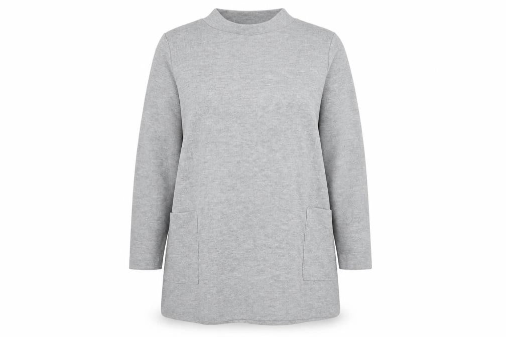 Marks & Spencer Women’s Grey Knit Shift Dress Size 18 Long Sleeve Casual