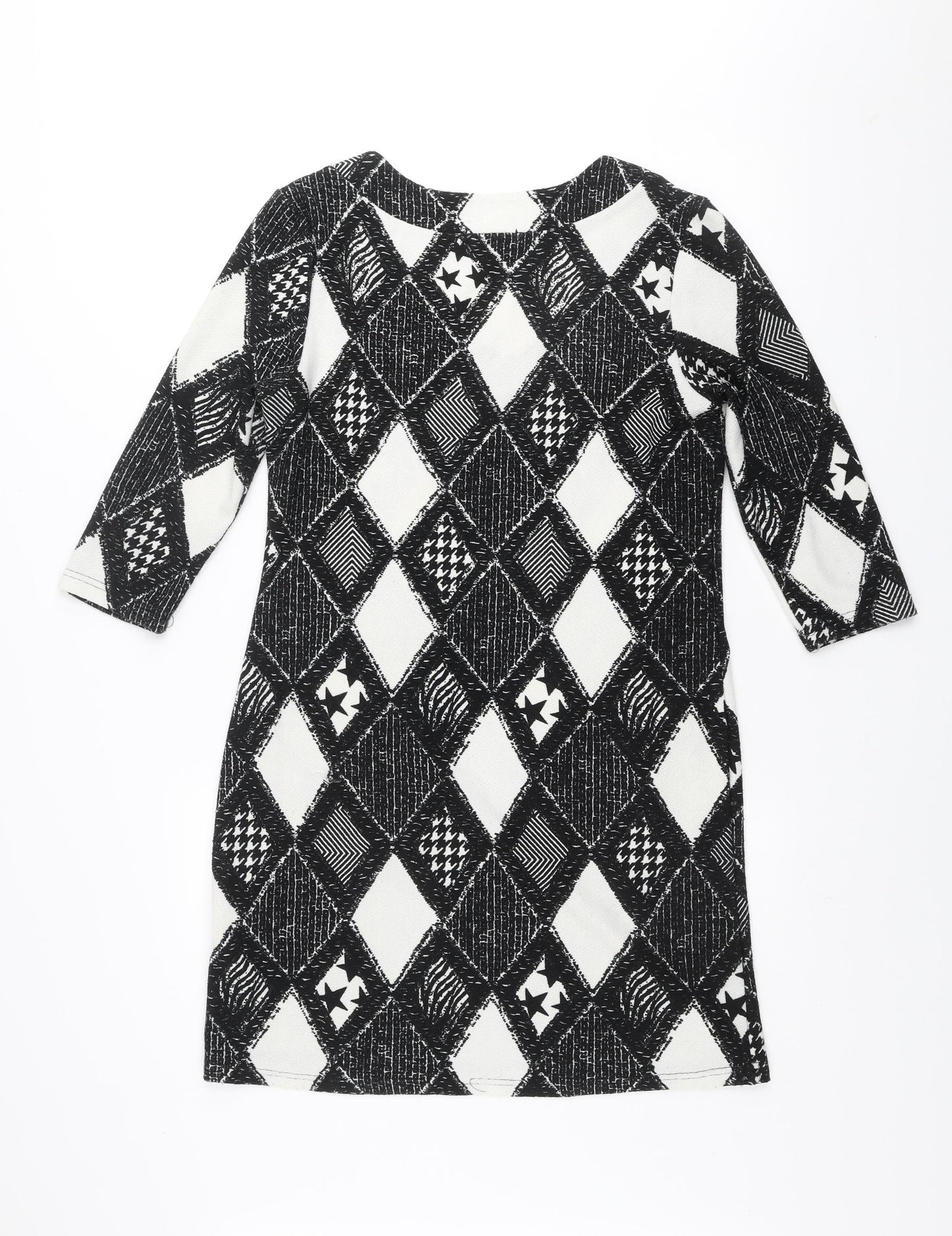 Stella Morgan Women’s Black Geometric Shift Dress Size 12