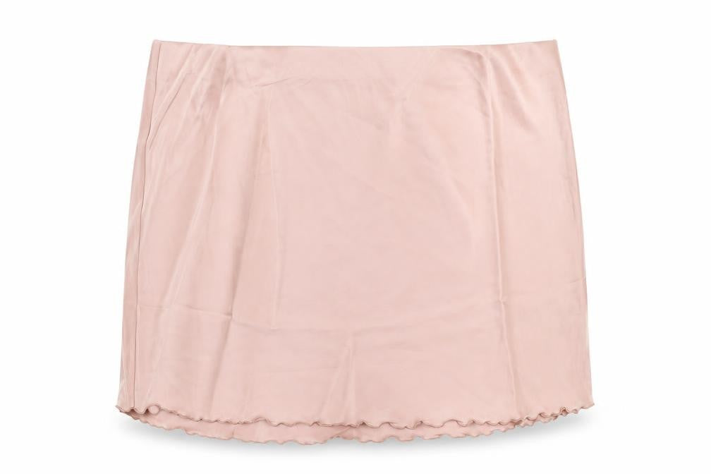 H&M Womens Beige Short Satin Stretch Skirt XL