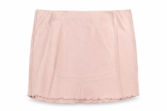 H&M Womens Beige Short Satin Stretch Skirt XL