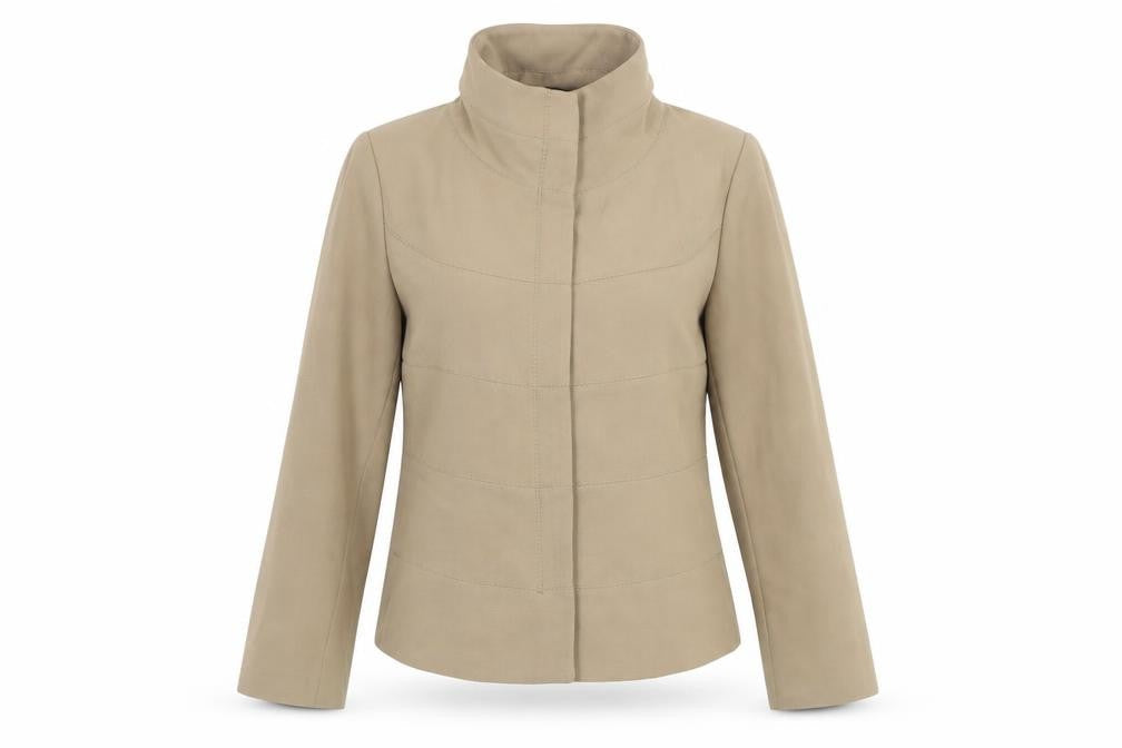 Zara Woman Beige Cotton Blend Short Jacket Small
