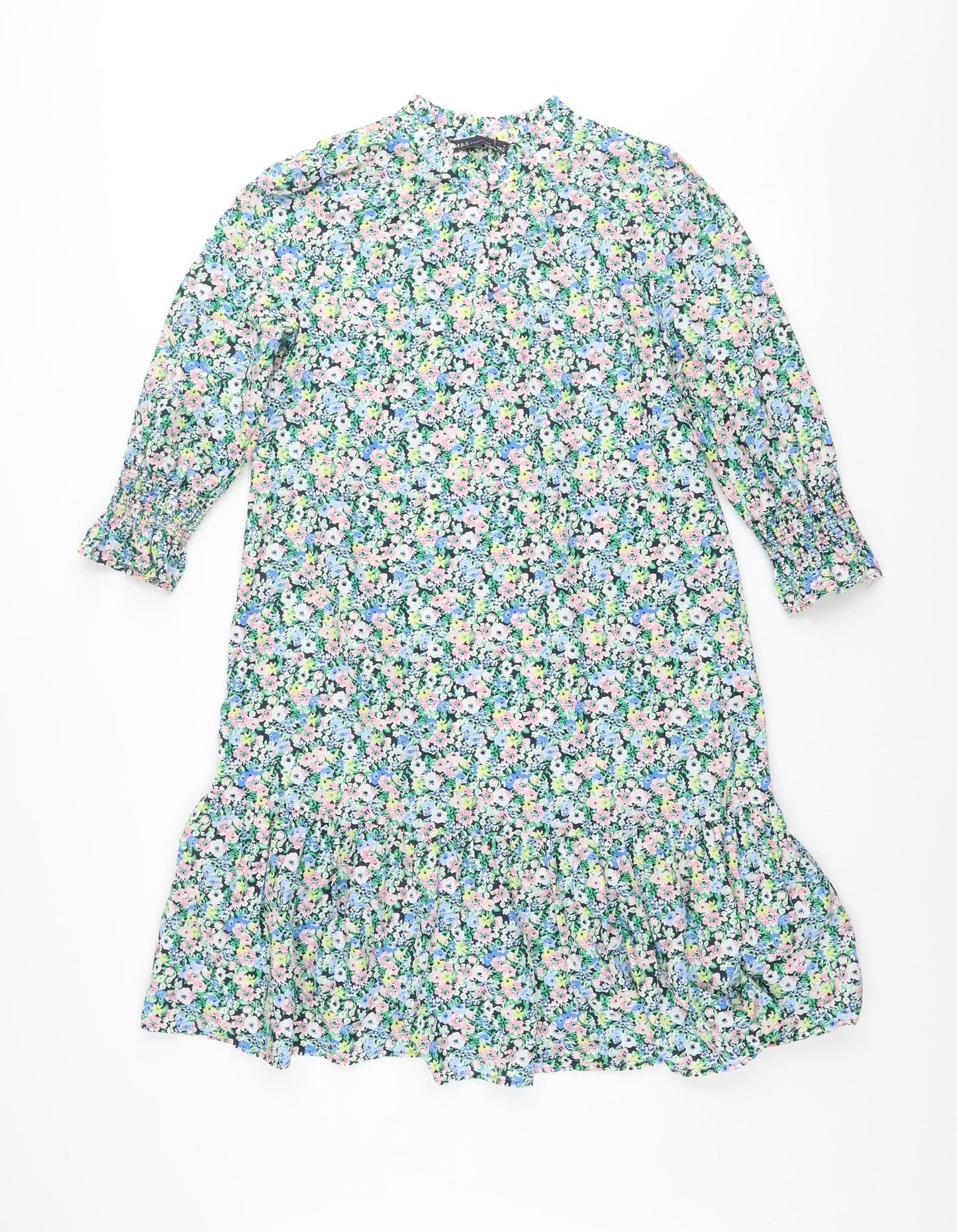Marks and Spencer Women’s Multicoloured Floral Shift Dress Size 6