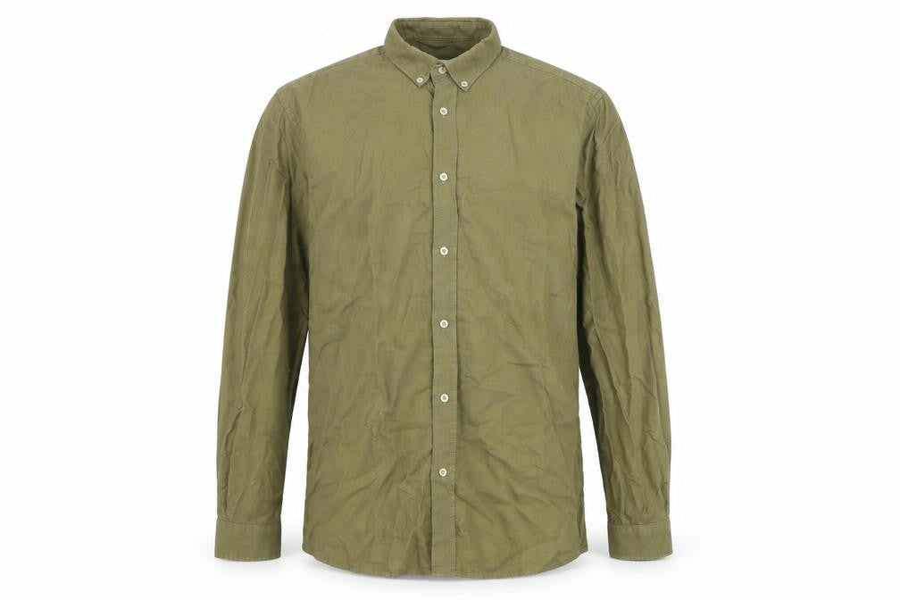 Zara Men’s Green Relaxed Fit Long Sleeve Button-Up Shirt Size S