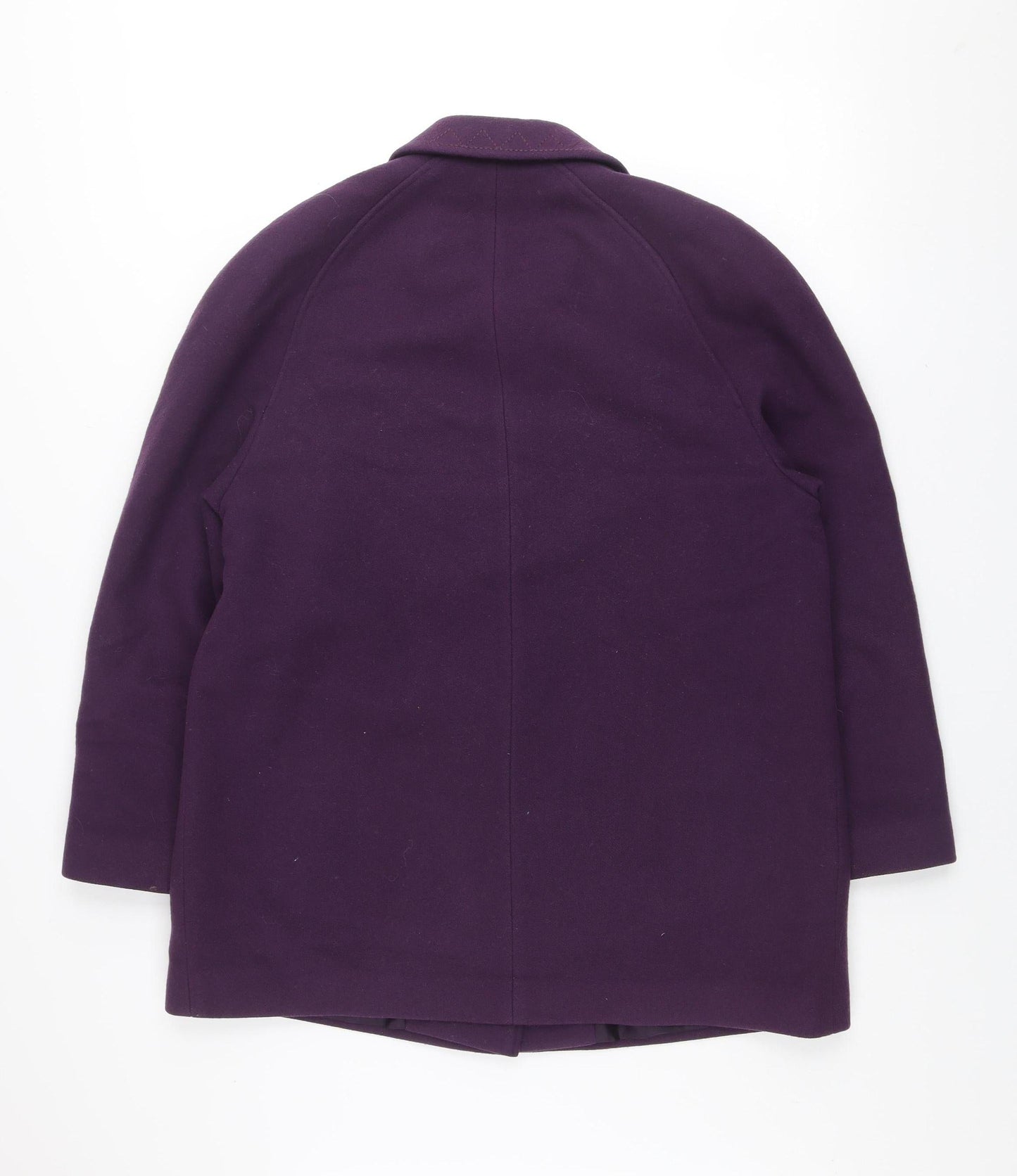 Eastex Women Purple Wool Mid-Length Coat UK 16 Classic