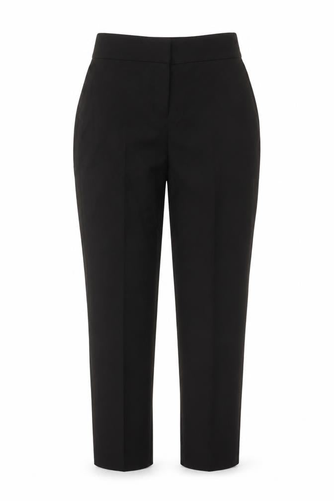 Next Womens Black Size 10 Regular Tapered Trousers Polyester Blend