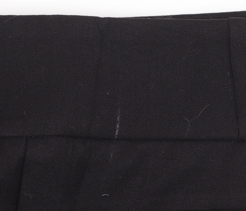 Next Womens Black Size 10 Regular Tapered Trousers Polyester Blend
