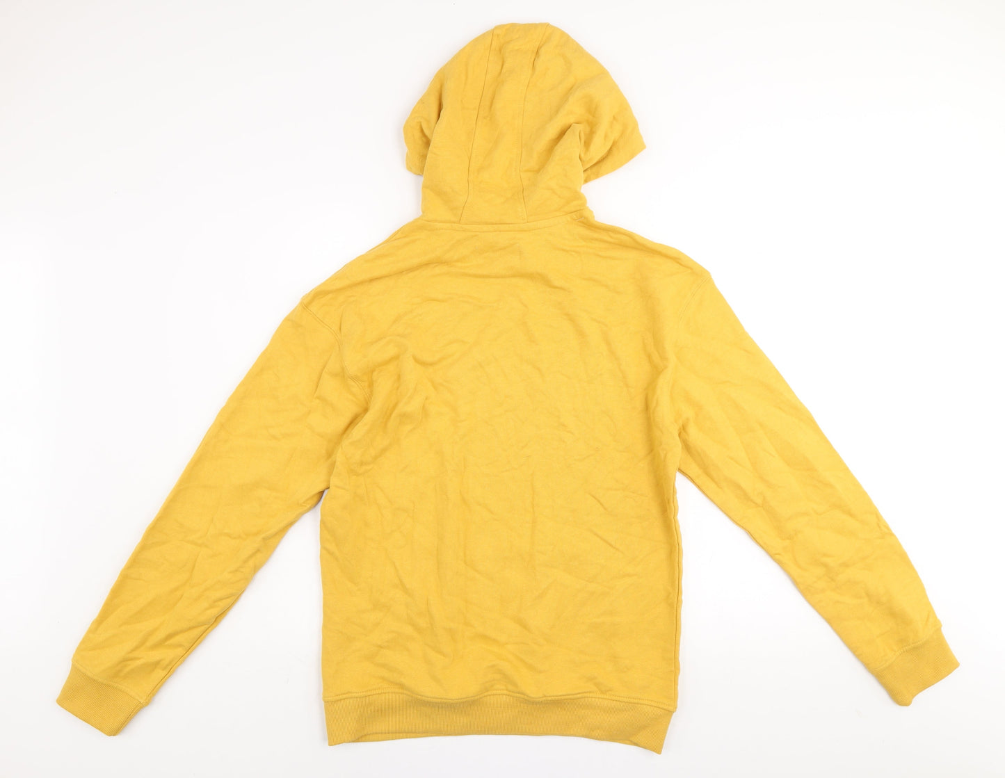 Blend Men's Yellow Pullover Hoodie Cotton Graphic Print M