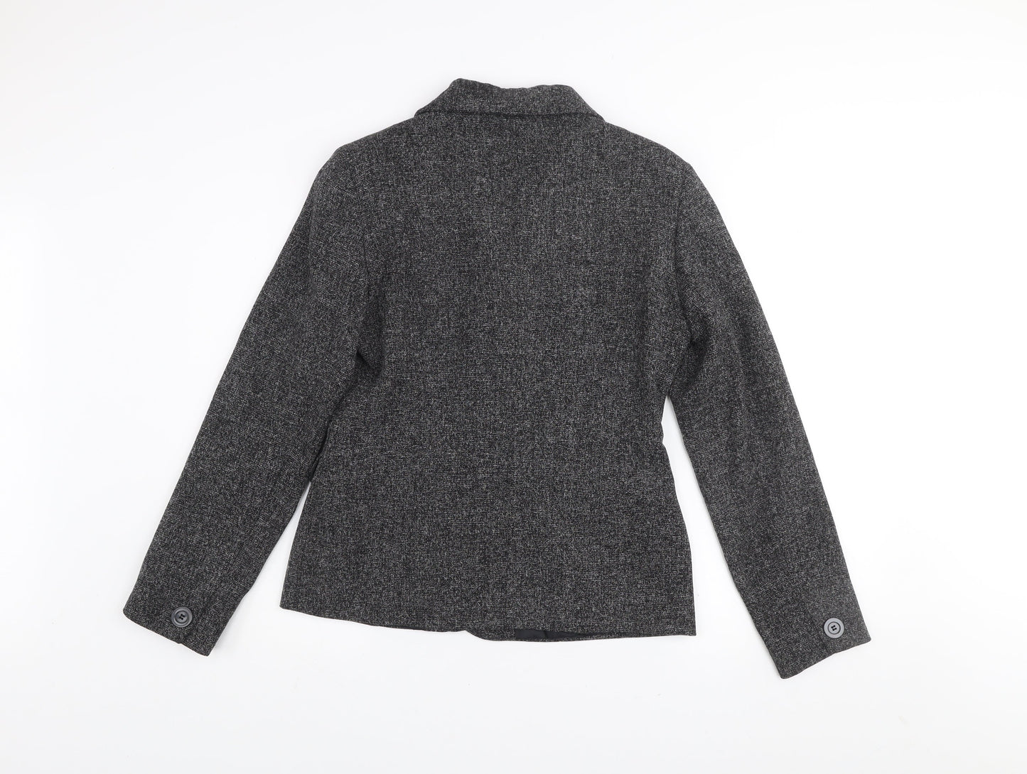E-vie Womens Grey Size 12 Classic Blazer Jacket