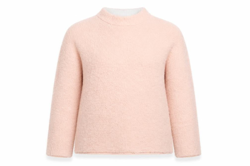 River Island Women Pink Mock Neck Relaxed Fit Long Sleeve Jumper Size S