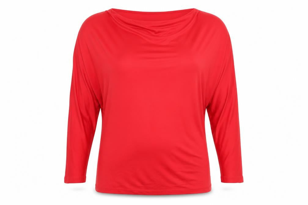 Paul Costelloe Living Women’s Red Viscose Blouse Size 12 3/4 Sleeve