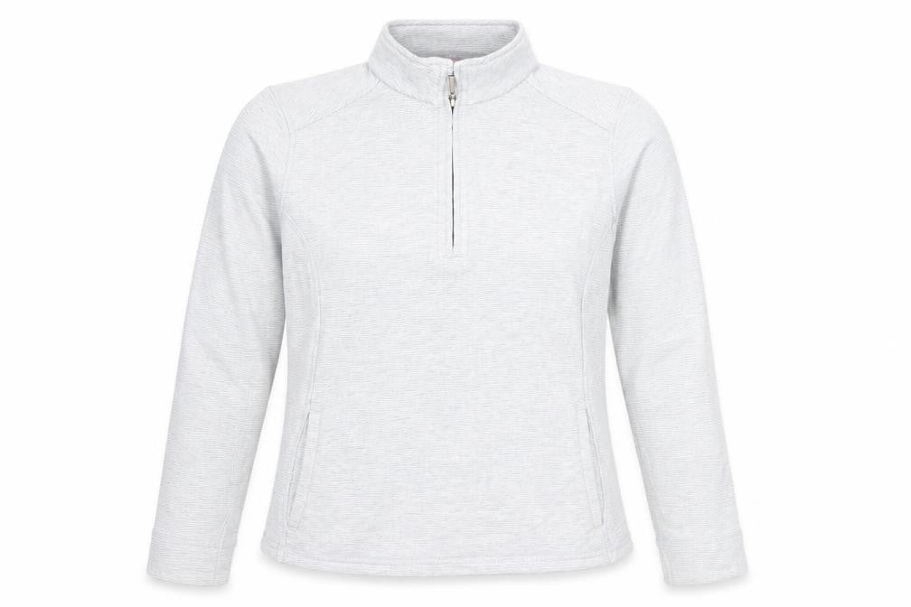 Marks & Spencer Womens Grey 1/2 Zip Cotton Sweatshirt UK 12