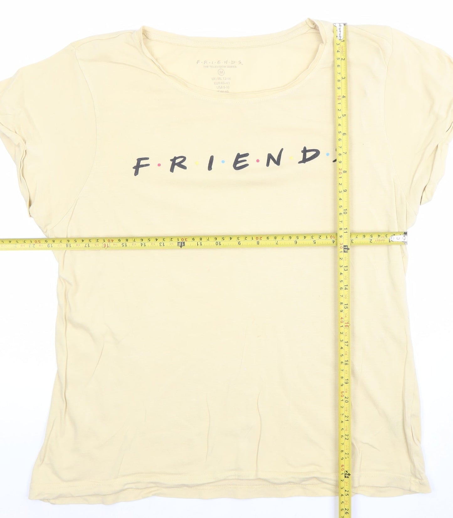 Women's Beige Friends TV Show Nightshirt T-Shirt Style Size 12-14