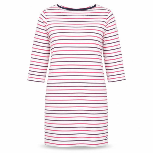 Joules Womens Multicoloured Stripe Shift Dress Size 16 3/4 Sleeve