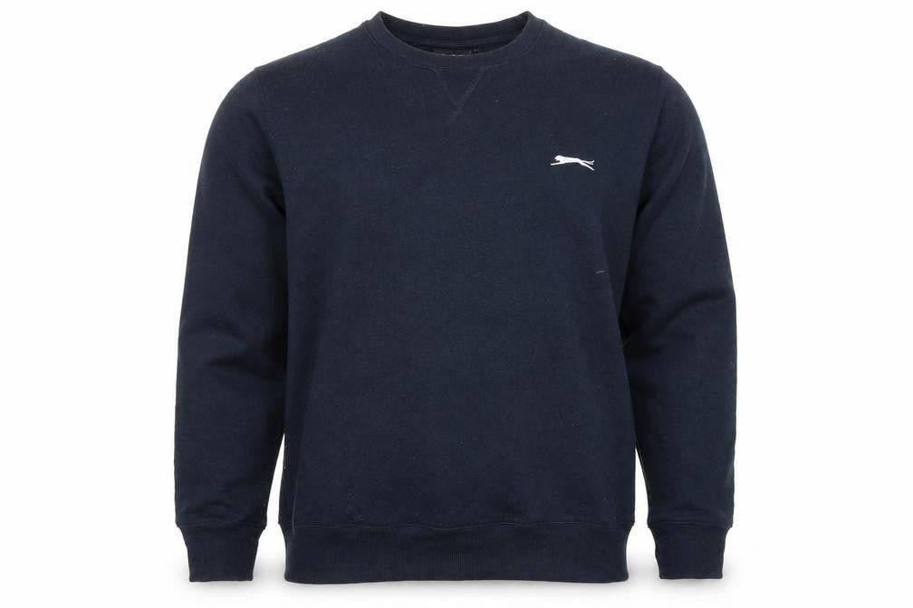 Slazenger Men's Black Sweatshirt L Crew Neck Pullover Sports Style