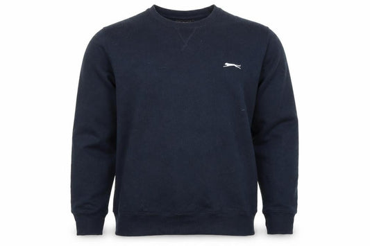 Slazenger Men's Black Sweatshirt L Crew Neck Pullover Sports Style